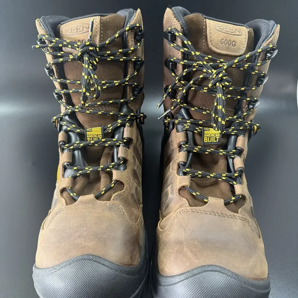 KEEN Dover 8” Waterproof Composite Toe Work Boots Mens Dark Earth Black Size 10